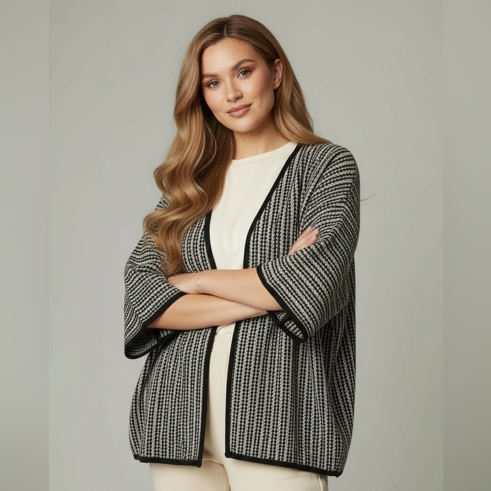 Vintage Handspun & Woven by The Shepherdess, Alberta Canada Cardigan